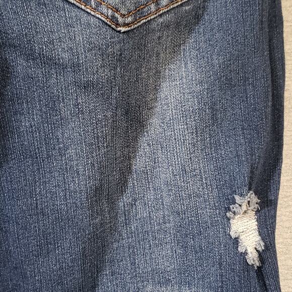 Mudd Y2K Women’s Sz 5 Skinny Jeans Dark Wash Stretch Distressed Denim Y2K Torn - Picture 5 of 10